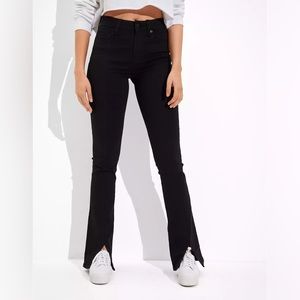 American Eagle Ne(x)t Level High-Waisted Skinny Kick Jean in Black